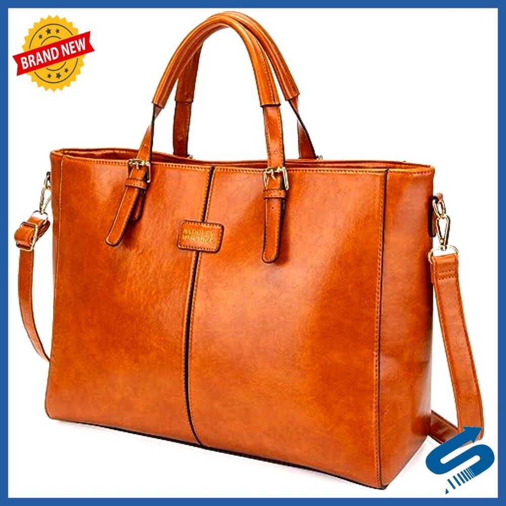 Vegan Leather Weekender Duffel Bag with Trolley Sleeve and Interior Pockets - Picture 4 of 7